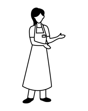 İzole satıcı kadın vektör tasarımı