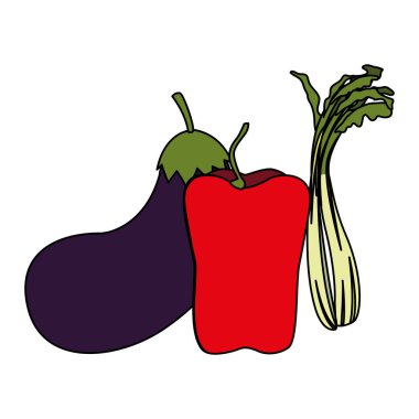 İzole sebzeler vektör tasarımı