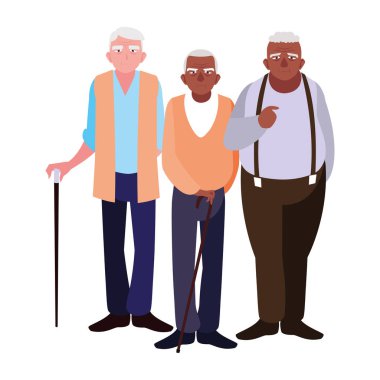 Büyükbabanın karikatür vektör tasarım simgesi