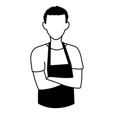 İzole satıcı adam vektör tasarımı