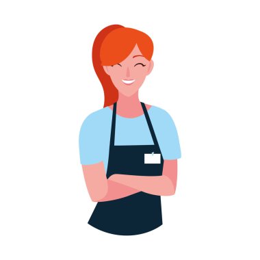 İzole satıcı kadın vektör tasarımı