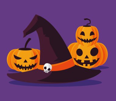 Cadılar bayramı balkabağı vektör tasarımı