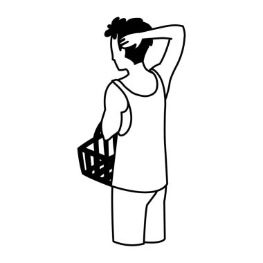 İzole alıcı adam vektör tasarımı