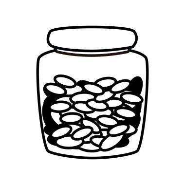İzole fasulye ikonu vektör tasarımı