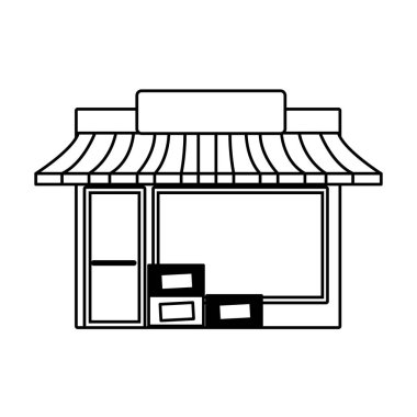 İzole edilmiş dükkan vektör tasarımı simgesi