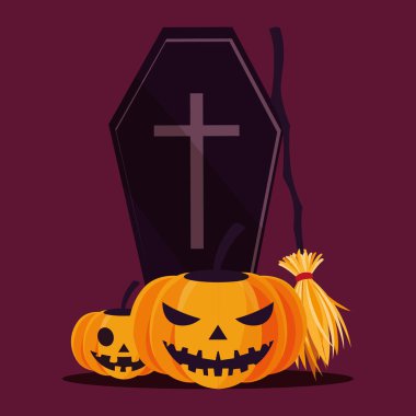 Cadılar bayramı balkabağı vektör tasarımı