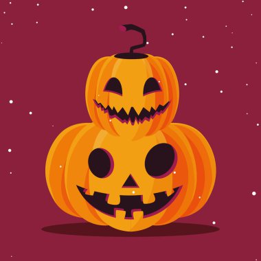 Cadılar bayramı balkabağı vektör tasarımı