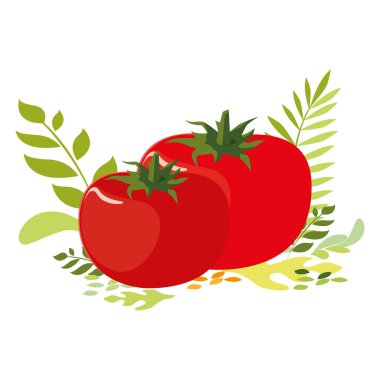 İzole edilmiş domates ikonu vektör tasarımı