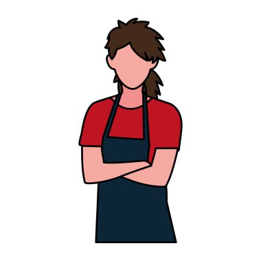 İzole satıcı adam vektör tasarımı