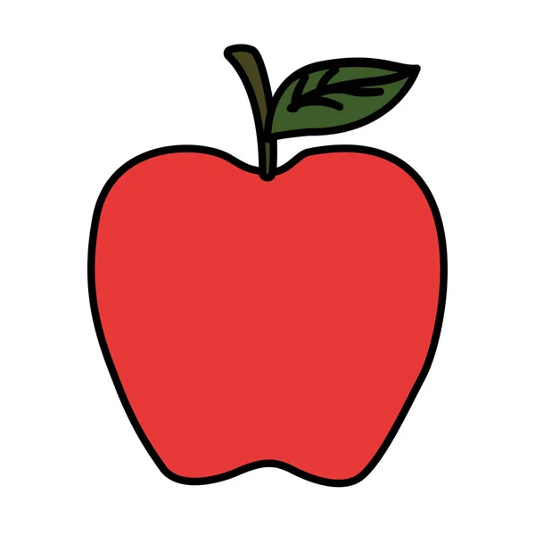 Diseño aislado del vector de fruta de manzana — Vector de stock