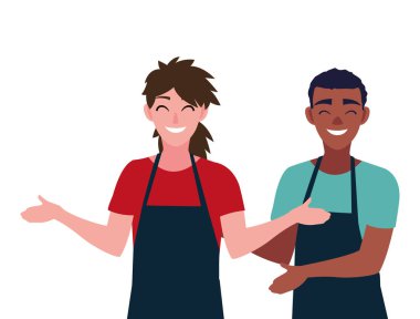 İzole satıcı erkek vektör tasarımı