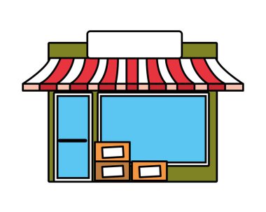 İzole edilmiş dükkan vektör tasarımı simgesi