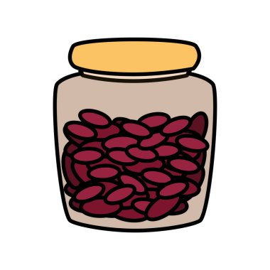 İzole fasulye ikonu vektör tasarımı