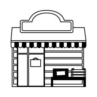 İzole edilmiş dükkan vektör tasarımı simgesi