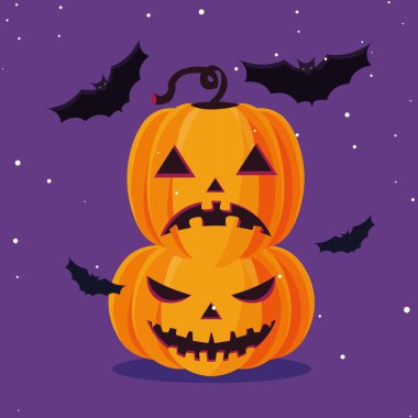 Cadılar bayramı balkabağı vektör tasarımı