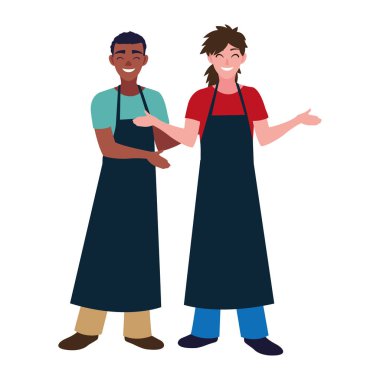 İzole satıcı erkek vektör tasarımı