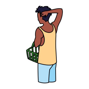 İzole alıcı adam vektör tasarımı