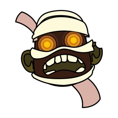 Cadılar Bayramı mumya vektör tasarımı simgesi