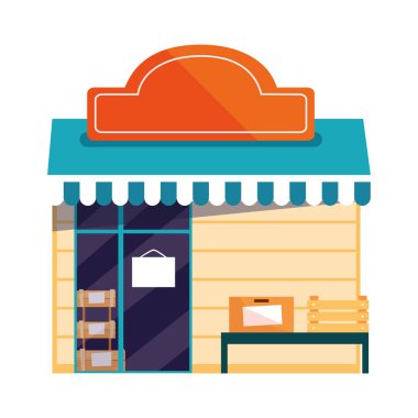 İzole edilmiş dükkan vektör tasarımı simgesi