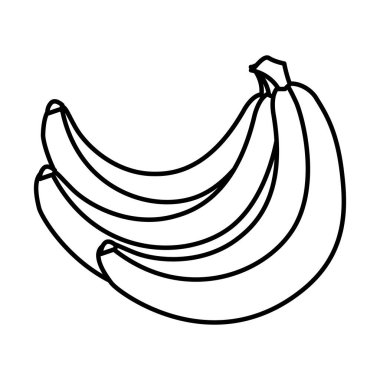 İzole edilmiş muz meyve vektör tasarımı