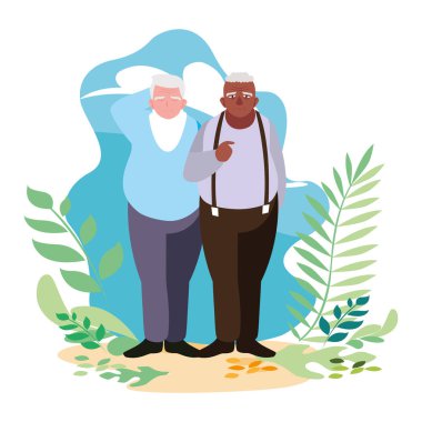 Büyükbabanın karikatür vektör tasarım simgesi