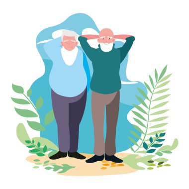 Büyükbabanın karikatür vektör tasarım simgesi