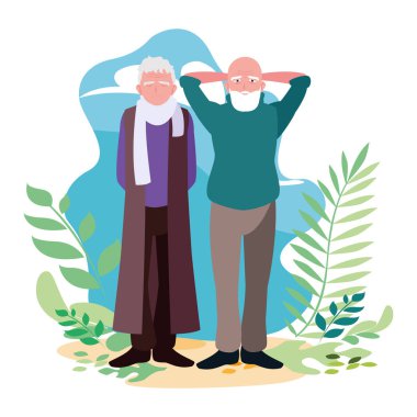 Büyükbabanın karikatür vektör tasarım simgesi