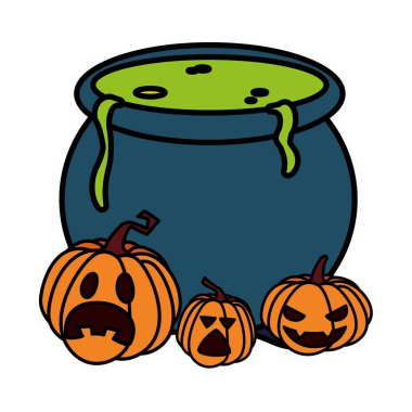 Cadılar Bayramı kabakları vektör tasarım simgesi ile