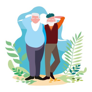 Büyükbabanın karikatür vektör tasarım simgesi