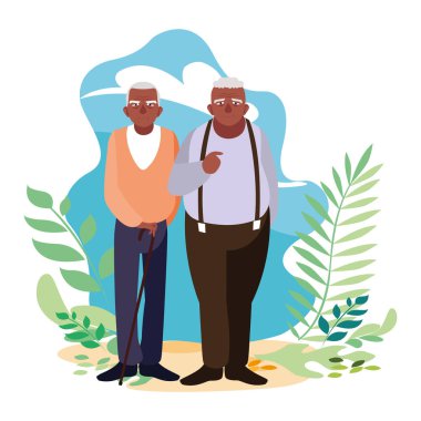 Büyükbabanın karikatür vektör tasarım simgesi