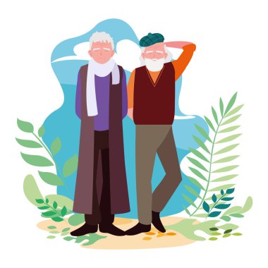 Büyükbabanın karikatür vektör tasarım simgesi