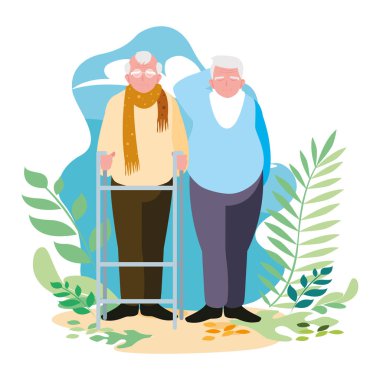 Büyükbabanın karikatür vektör tasarım simgesi