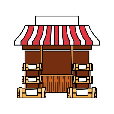 İzole edilmiş dükkan vektör tasarımı simgesi