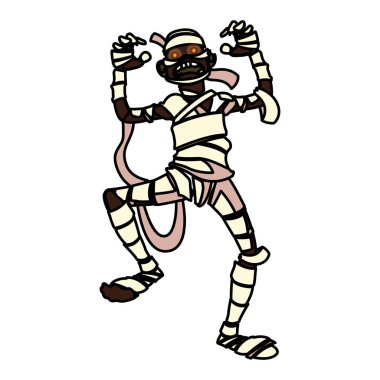 Cadılar Bayramı mumya vektör tasarımı simgesi