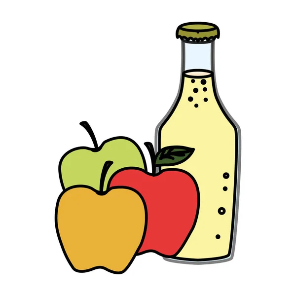 Diseño aislado del vector del jugo de manzana — Archivo Imágenes Vectoriales