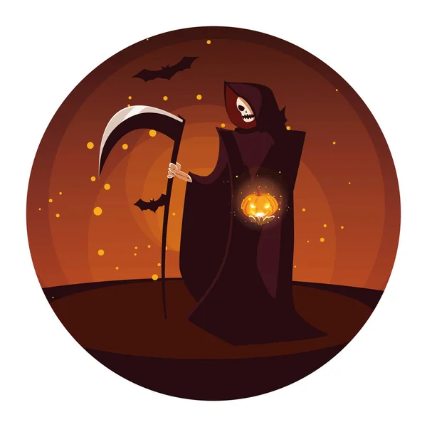Halloween muerte vector icono de diseño — Vector de stock