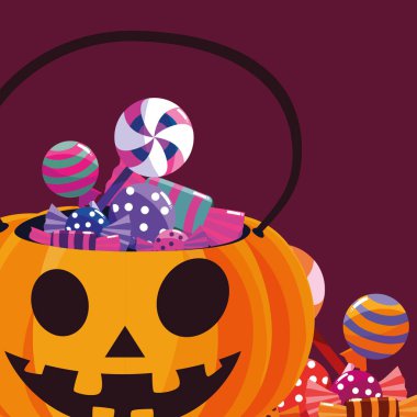 Cadılar bayramı balkabağı vektör tasarımı