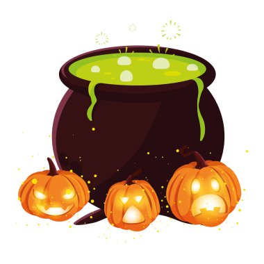Cadılar Bayramı kabakları vektör tasarım simgesi ile