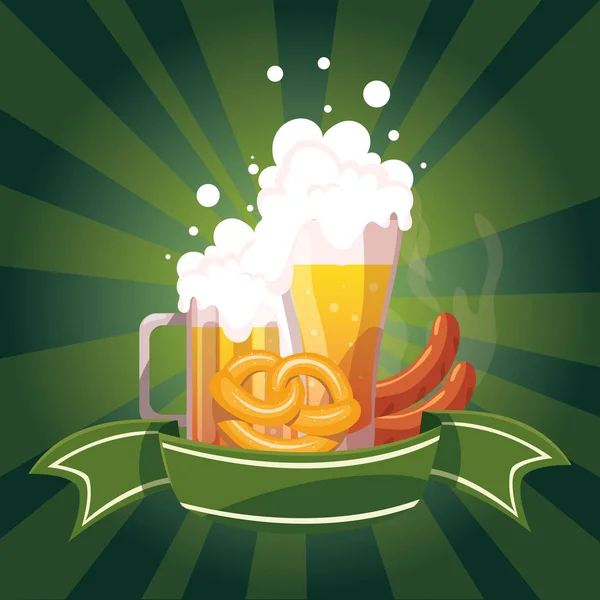 Duitsland oktoberfest festival vector ontwerp — Stockvector