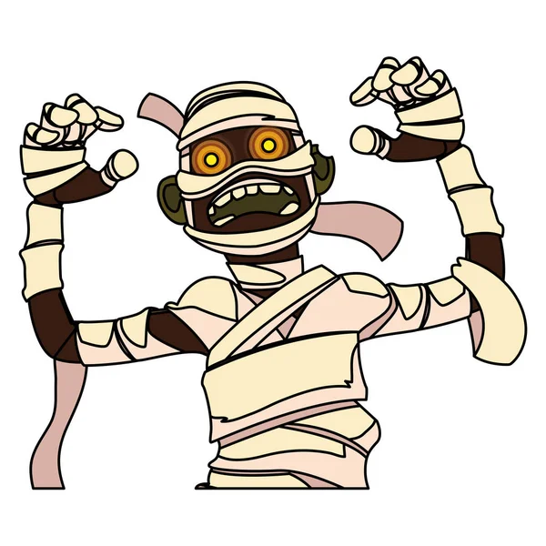 Cadılar Bayramı mumya vektör tasarımı simgesi