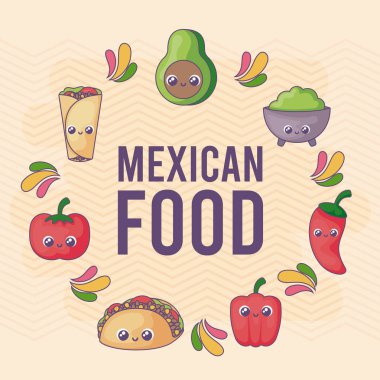 Meksika yemek etiketli kart
