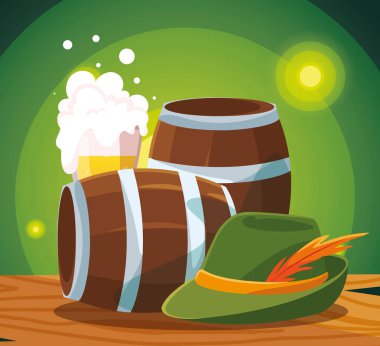 Almanya oktoberfest festival vektör tasarımı