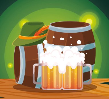 Almanya oktoberfest festival vektör tasarımı