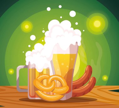 Almanya oktoberfest festival vektör tasarımı