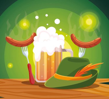 Almanya oktoberfest festival vektör tasarımı