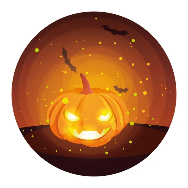 Halloween abóbora desenho animado vetor ícone de design —  Vetores de Stock