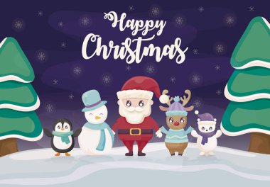 Noel simgeleriyle Mutlu Noeller etiketi