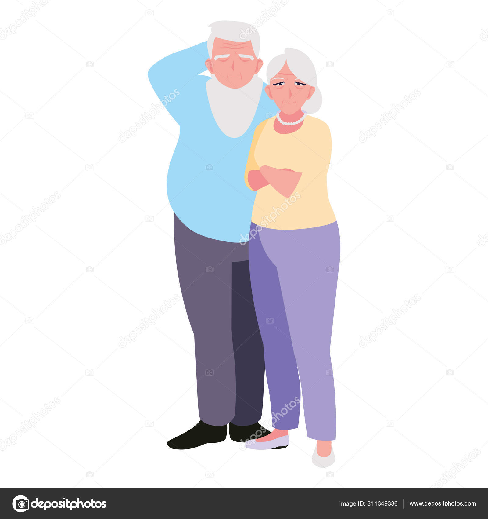 Grandmother and grandfather cartoon vector design icon Stock Vector Image  by ©djv #311349336
