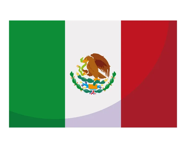 Design de vetor de bandeira mexicana isolado — Vetor de Stock