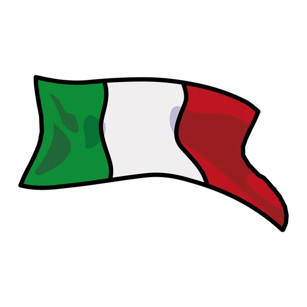 Conception vectorielle isolée du drapeau mexicain — Image vectorielle